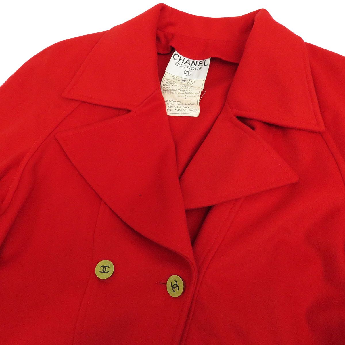 シャネル ココマーク ヴィンテージ カシミヤ ロング コート