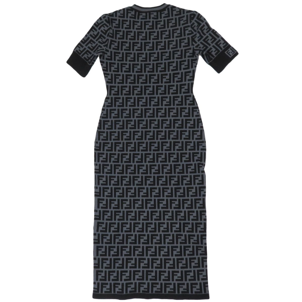 フェンディ ズッカ柄 ニット 半袖 ワンピース FZD753 A5QG レディース