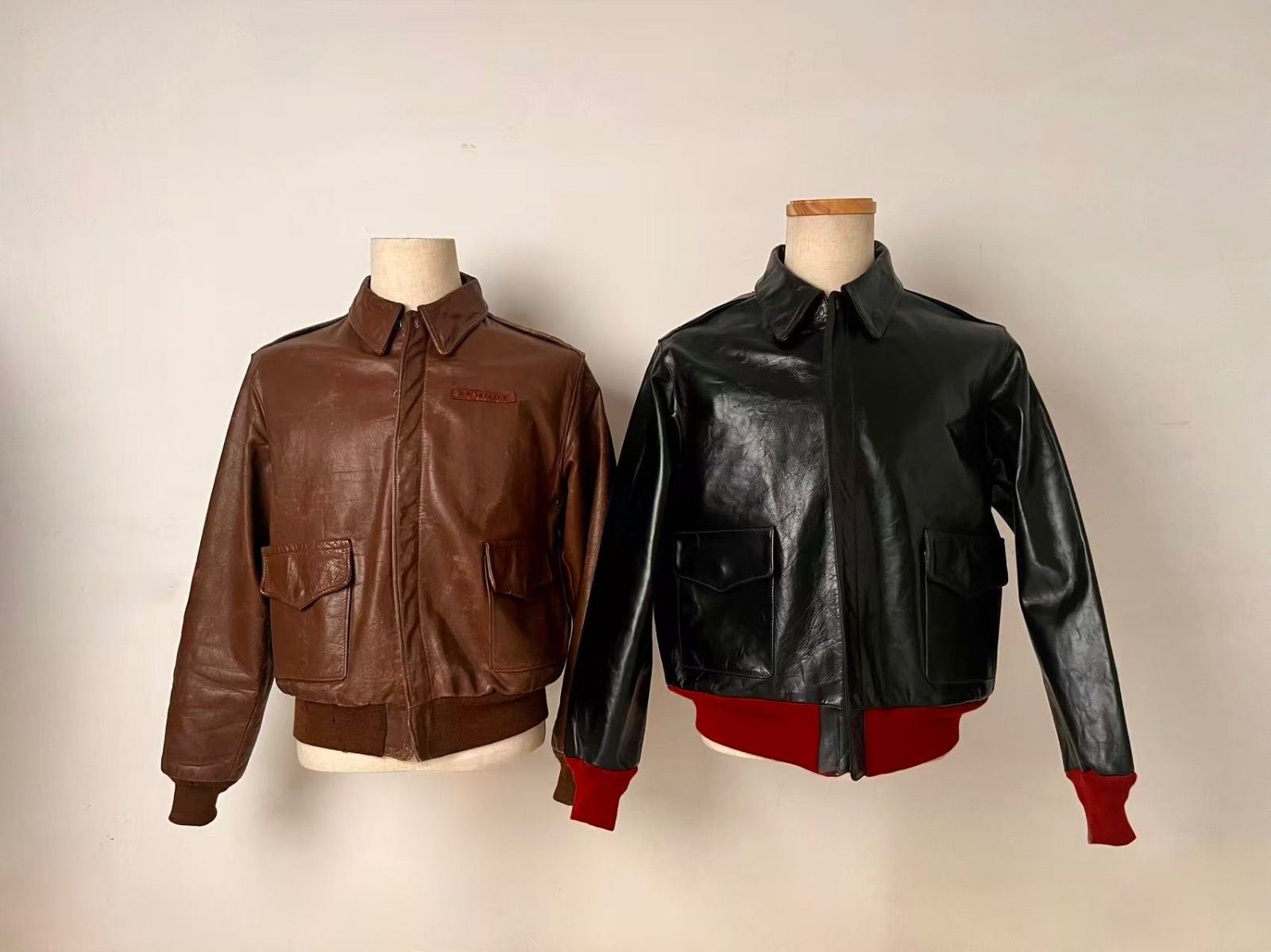 実名復刻 赤リブ A−2 フライトジャケット 馬革 M - メルカリ