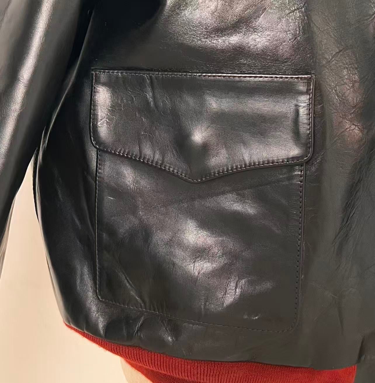 実名復刻 赤リブ A−2 フライトジャケット 馬革 M - メルカリ