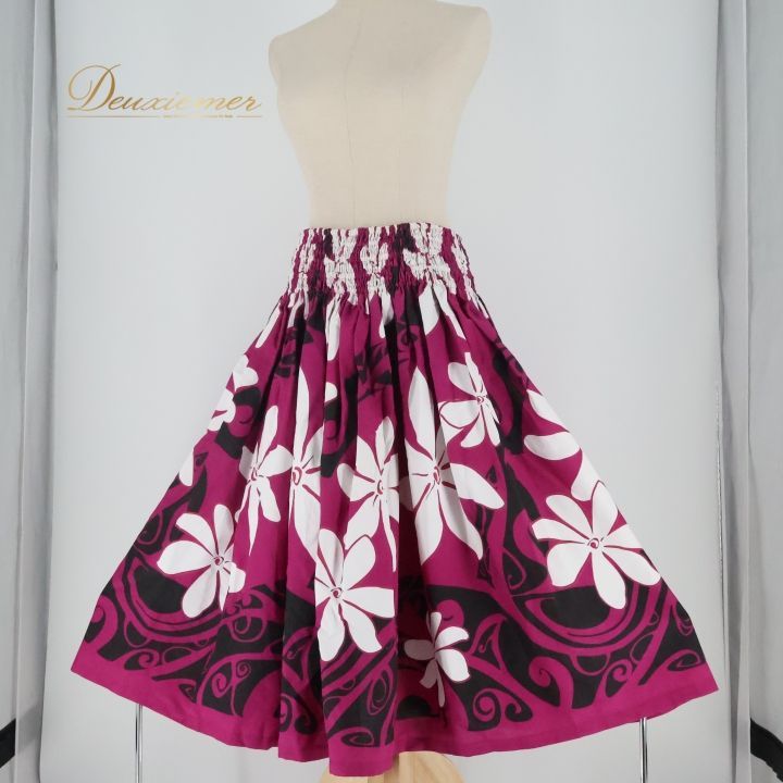 フラダンス 衣装 パウスカート アロハスタンダード パープル系 ALOHA