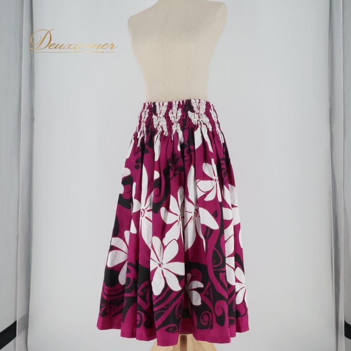 フラダンス 衣装 パウスカート アロハスタンダード パープル系 ALOHA