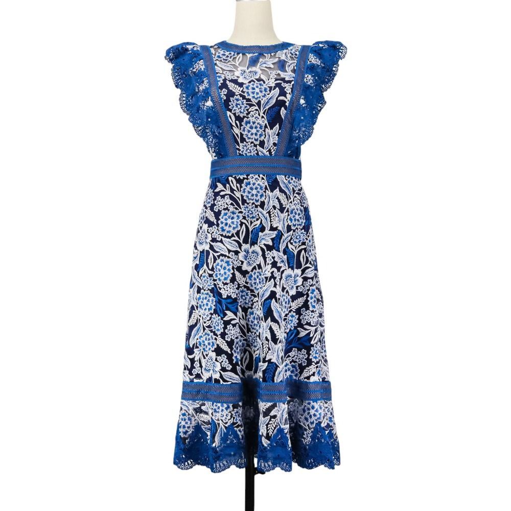 良品 TADASHI SHOJI タダシショージ エンブロイダリー レース ドレス