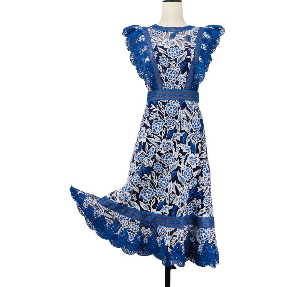 良品 TADASHI SHOJI タダシショージ エンブロイダリー レース ドレス