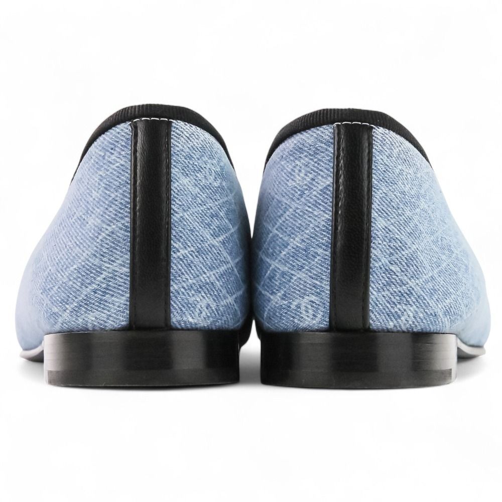 美品 25P CHANEL シャネル バレリーナ ココマーク デニムバレエ