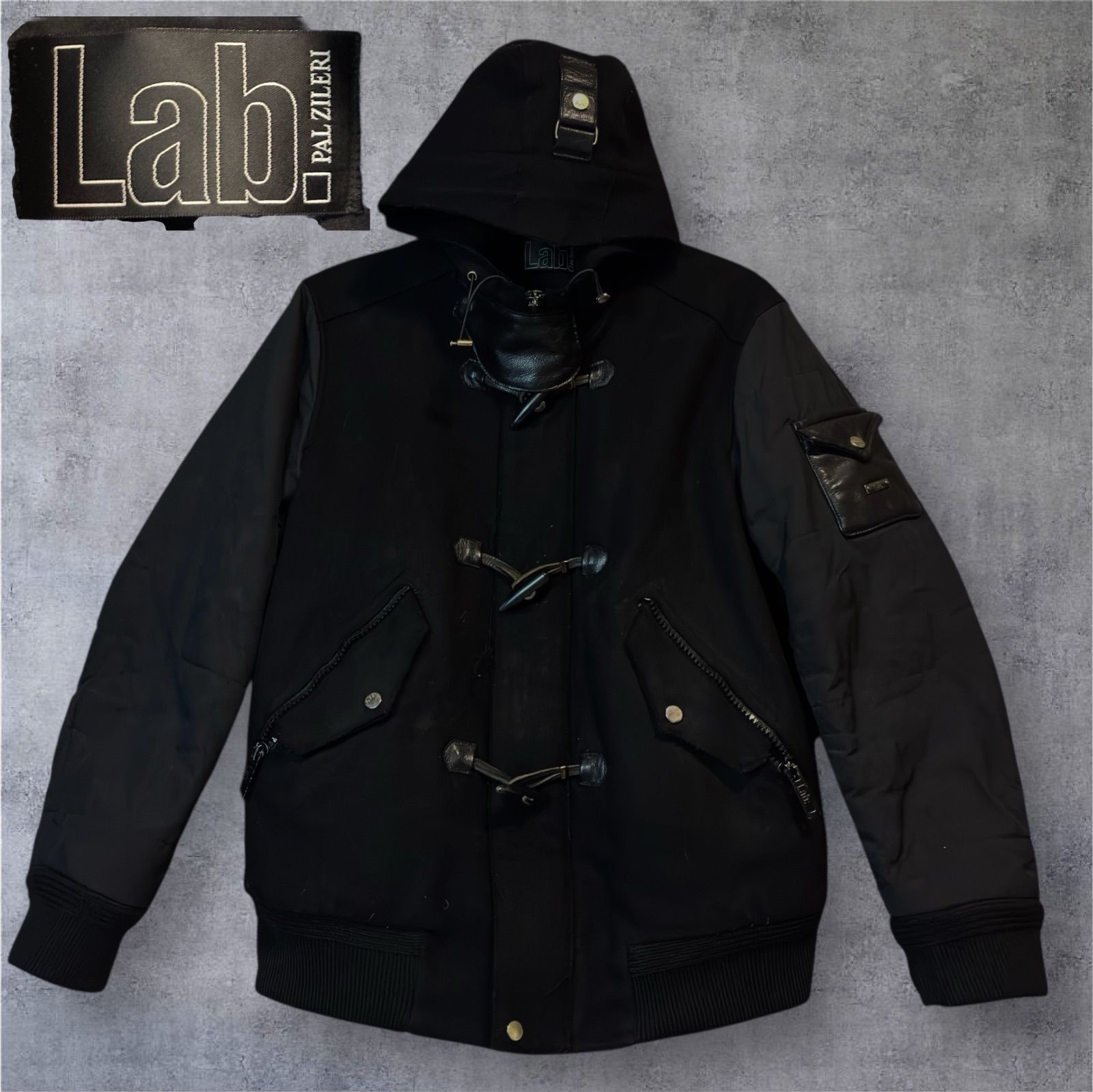 メンズ Lab. PAL ZILERI テック ダッフル ボンバージャケット 46 黒 