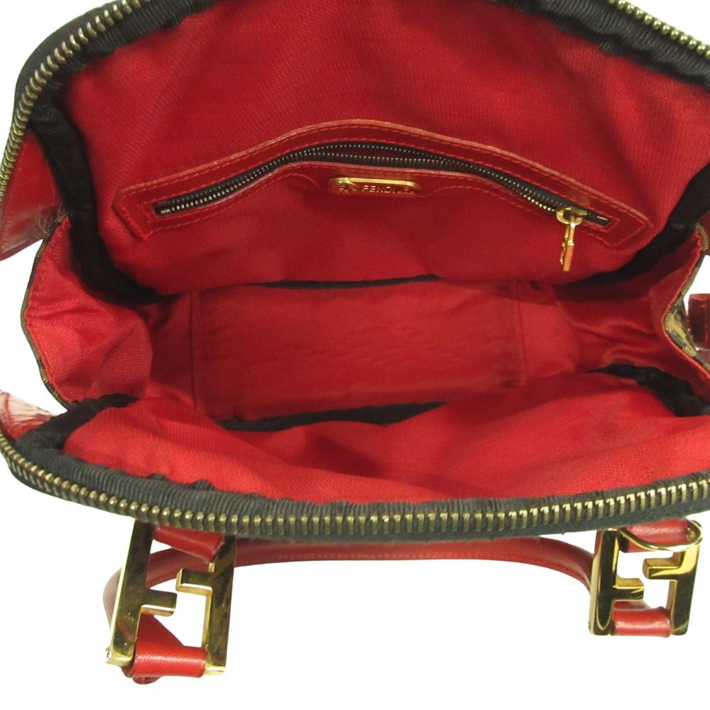 良品 FENDI フェンディ 80's 90's レオパード ハンド トート バッグ