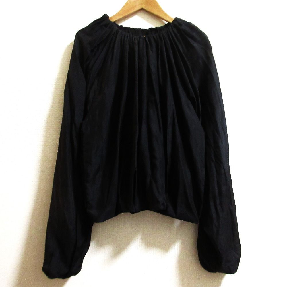 激レア　DRIES VAN NOTEN ドリスヴァンノッテン　シルク　シャツ　黒 良品 DRIES VAN オンライン NOTEN ドリスヴァンノッテン シルク