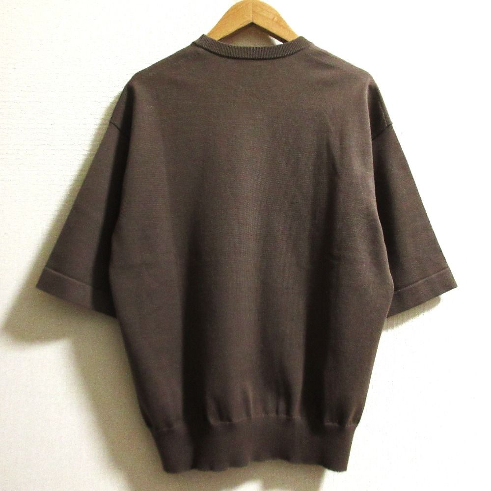 ドゥロワー　カットソー 美品 Drawer ドゥロワー 18G天竺 レイヤー ショートスリーブ ニット