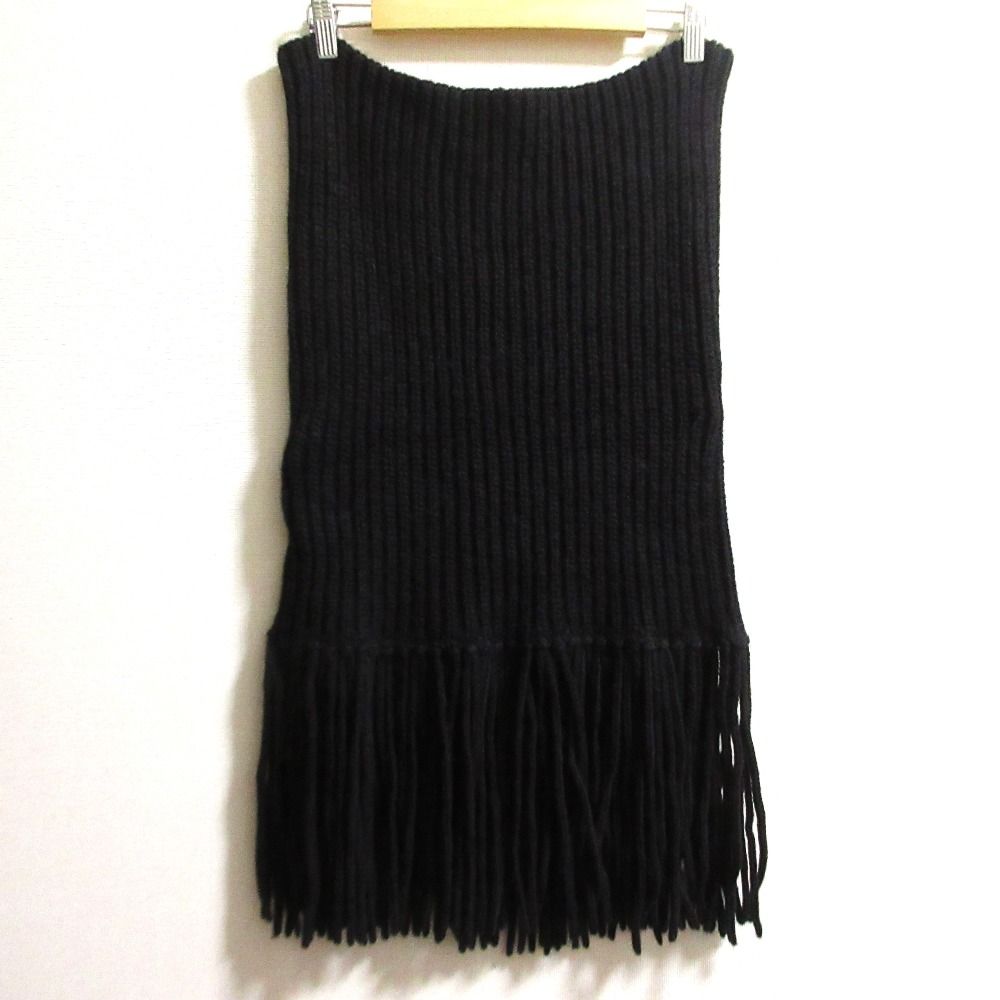 美品 GUCCI グッチ アルパカウール フリンジ ショップ ニットポンチョ