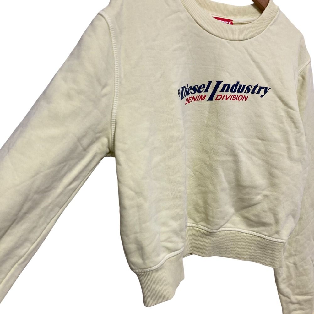 美品 DIESEL ディーゼル プリント クロップド スウェット トレーナー