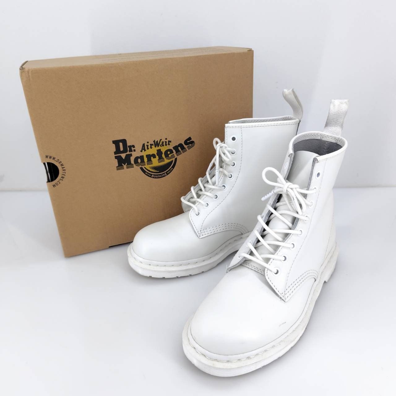 低価，HOT 05w17638 ドクターマーチン Dr.Martens  1460 Mono Boot　8ホール ブーツ  ホワイト  US10 UK9 EU43 中国製 メンズ  ブーツ  1460  【中古品】 ワークブーツ