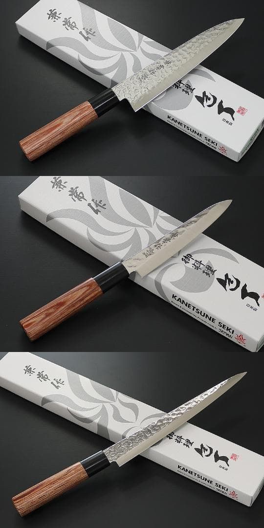 KC-951 牛刀 + KC-952 三徳 + KC-954 ペティナイフセット KC-951 牛刀+KC-954 ペティナイフ+ KC-955 筋引セット 兼常 - メルカリ