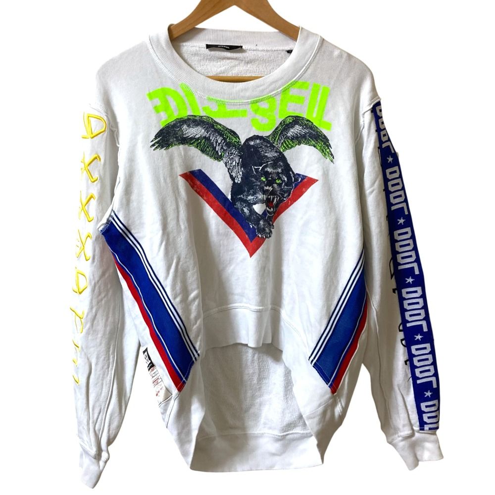 良品 DIESEL ディーゼル リメイク 再構築 スウェットトレーナー S