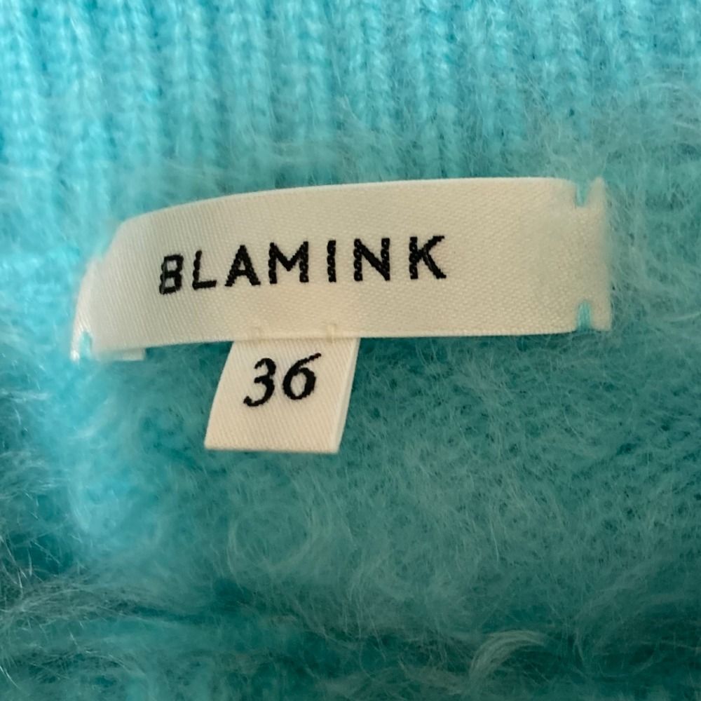 良品 BLAMINK ブラミンク カシミヤファー 7G ニットノースリーブニット
