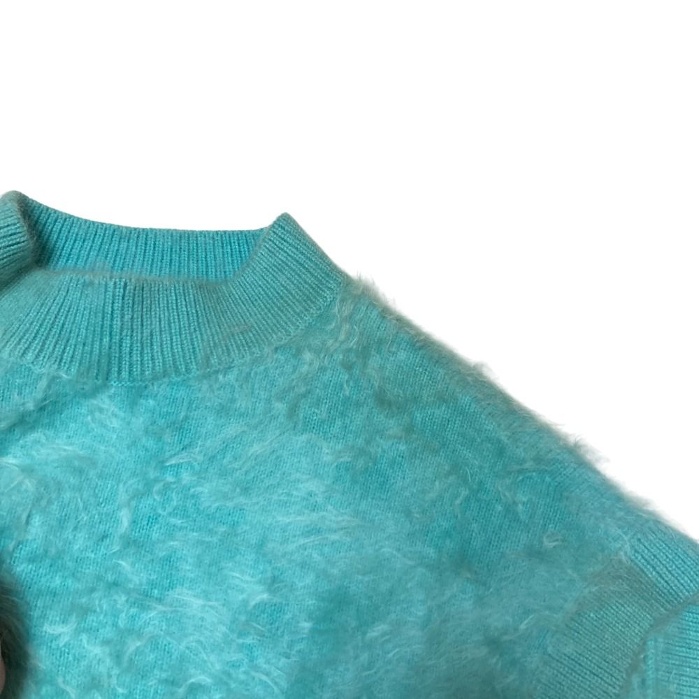 良品 BLAMINK ブラミンク カシミヤファー 7G ニットノースリーブニット