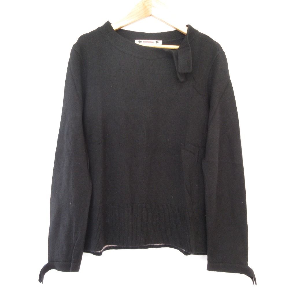 【極美品】アルベロベロ　OLLEBOREBLA カットソー　刺繍　豚さん　黒 OLLEBOREBLA（オレボレブラ） 美品 ALBEROBELLO アルベロベロ ぶたさん