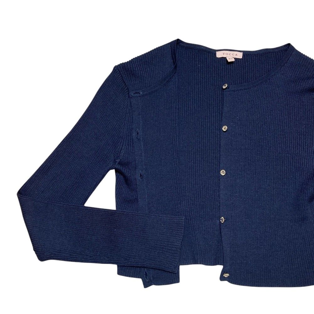 本日のみ新品　タグ付き　TOCCA トッカ　カーディガン　長袖　黒　リブニット TOCCA トッカ リブニットカーディガン sizeXS/ブラック - メルカリ