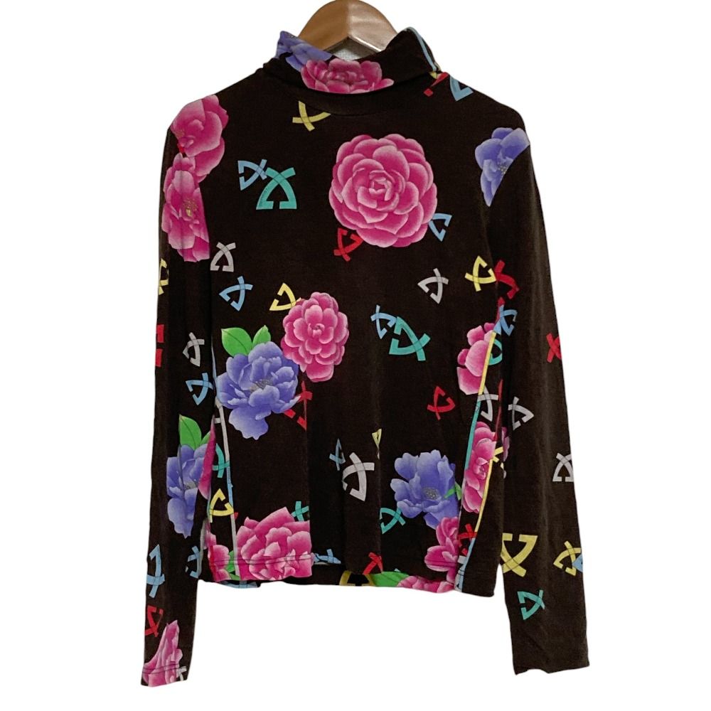 良品 LEONARD SPORT レオナール スポーツ フラワープリント ハイネック