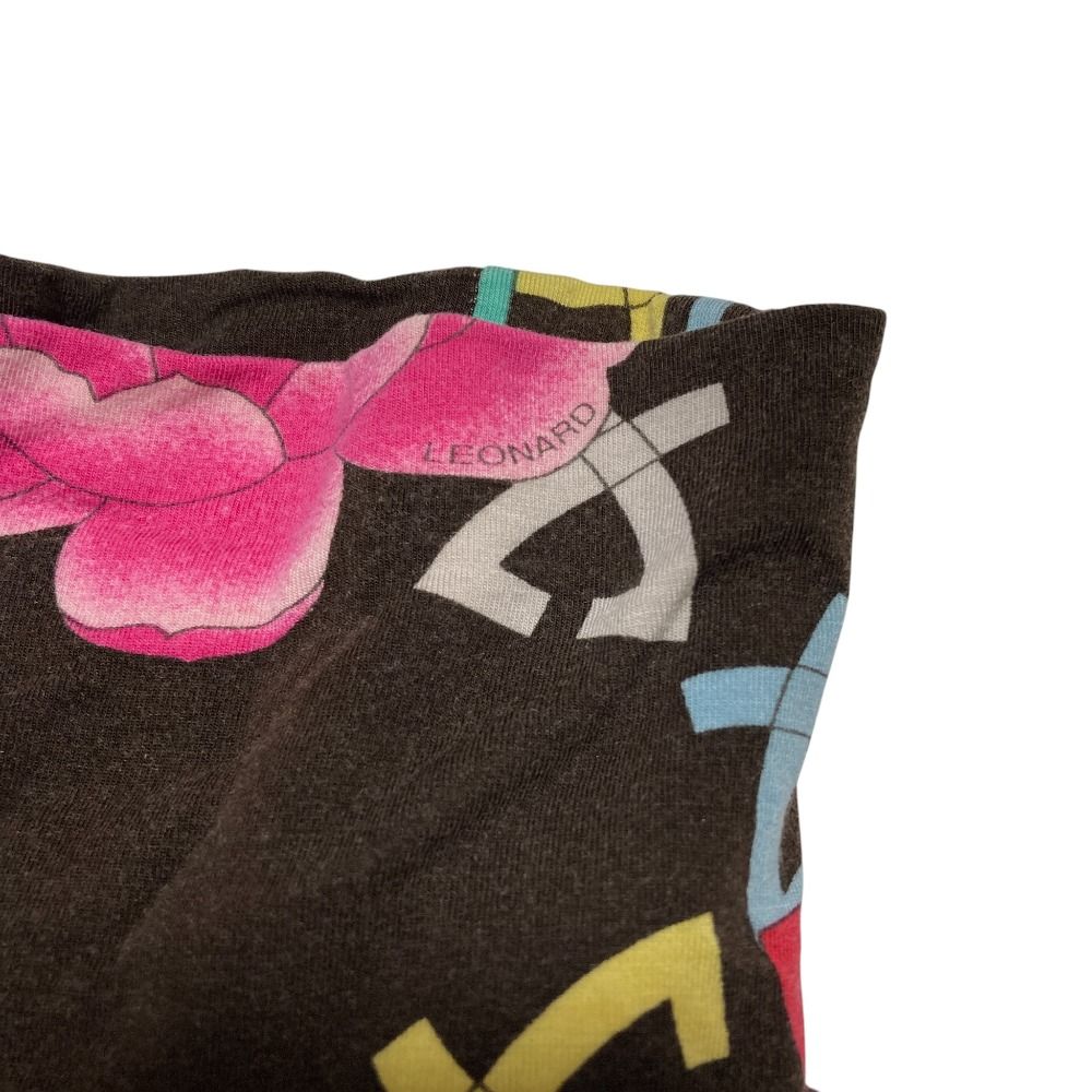 良品 LEONARD SPORT レオナール スポーツ フラワープリント ハイネック