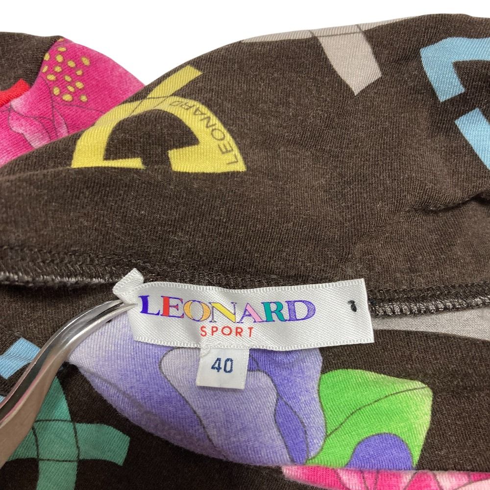 良品 LEONARD SPORT レオナール スポーツ フラワープリント ハイネック