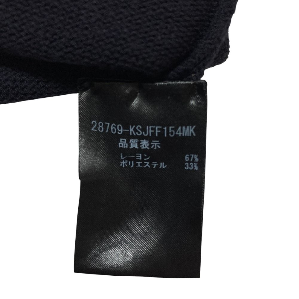 美品 FOXEY フォクシー ニット パーカー 28769 サイズ40 ネイビー