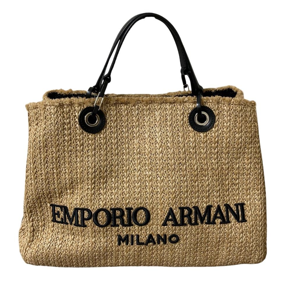 美品 EMPORIO ARMANI エンポリオアルマーニ 2WAY かごトートバッグ