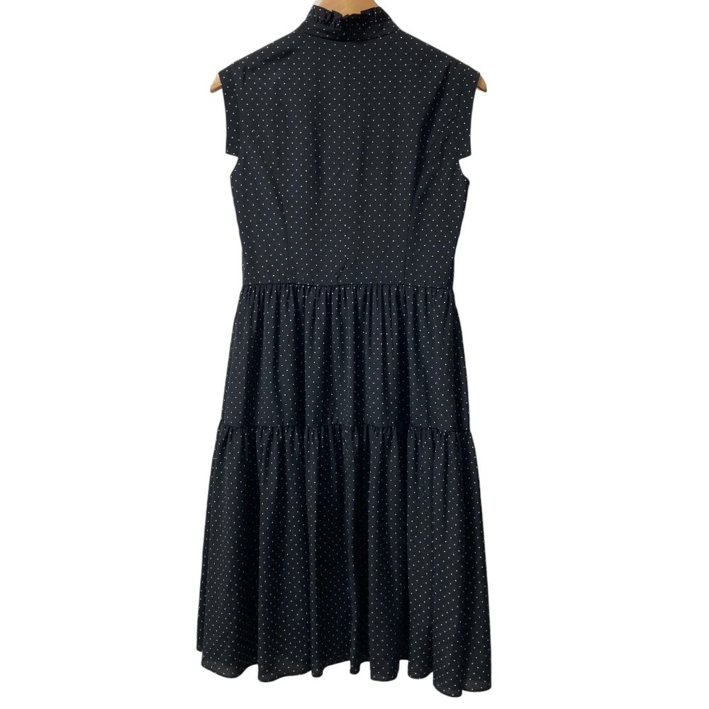 美品 24AW Rene ルネ ドット リボン ノースリーブ ロングドレス