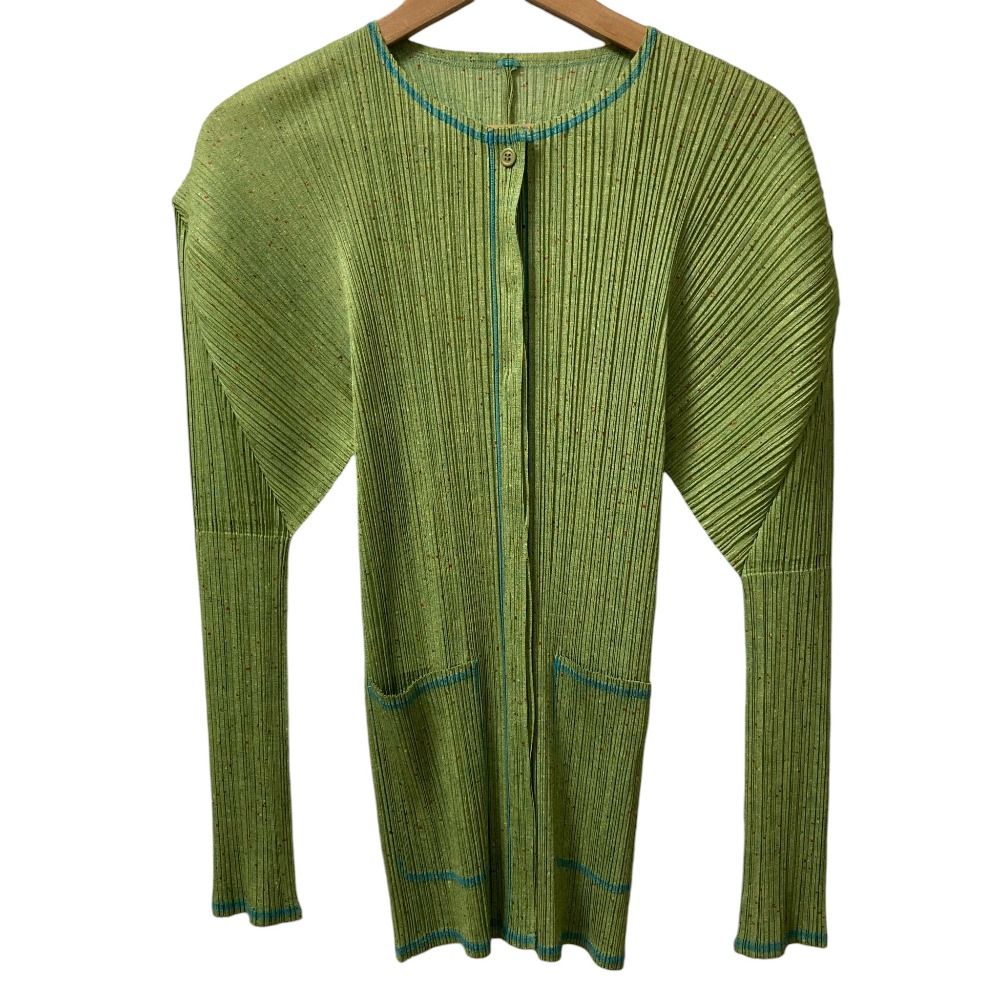 美品 PLEATS PLEASE プリーツプリーズ ツイード転写プリント