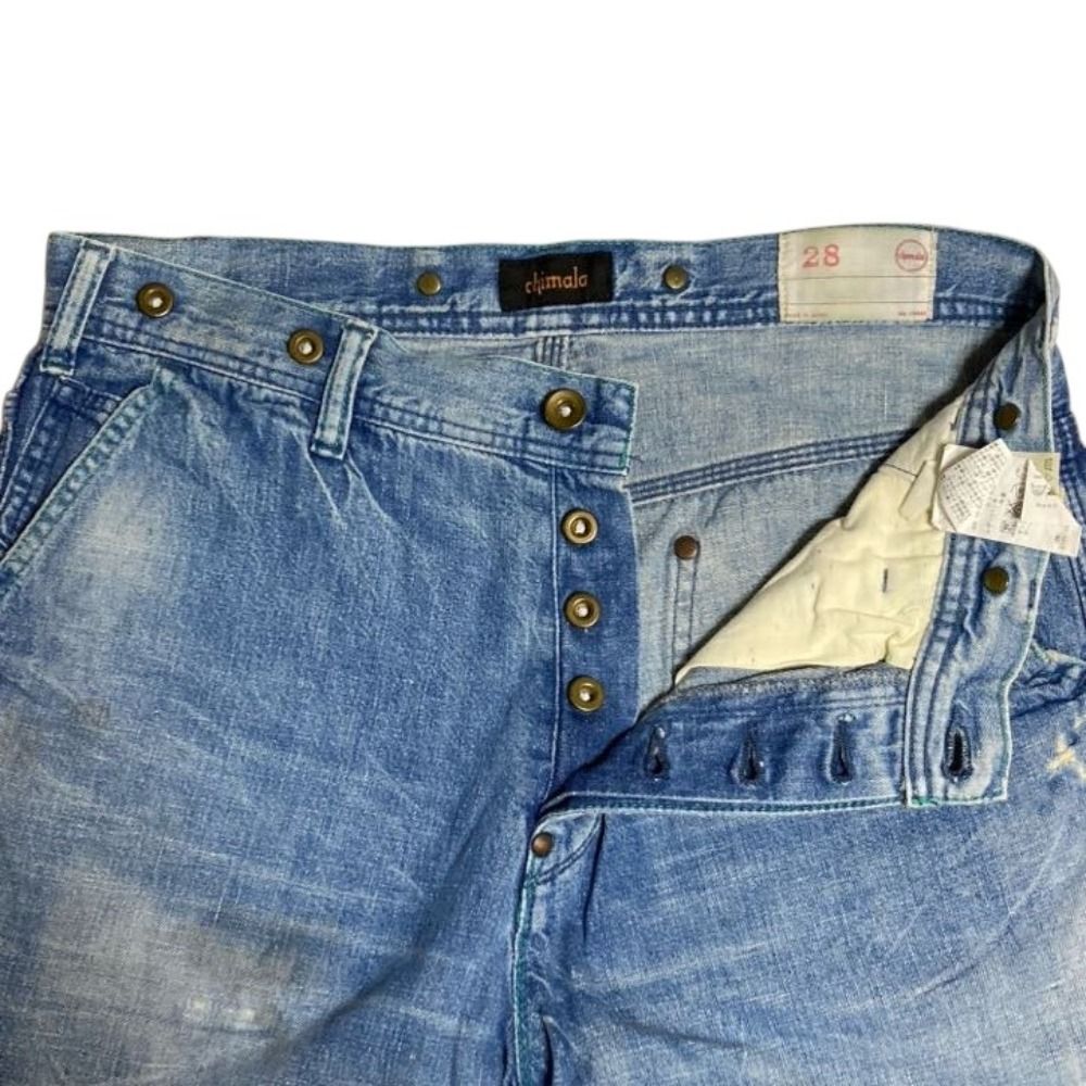 美品 chimala チマラ ダメージ加工デニムパンツ ジーンズ 28 ブルー