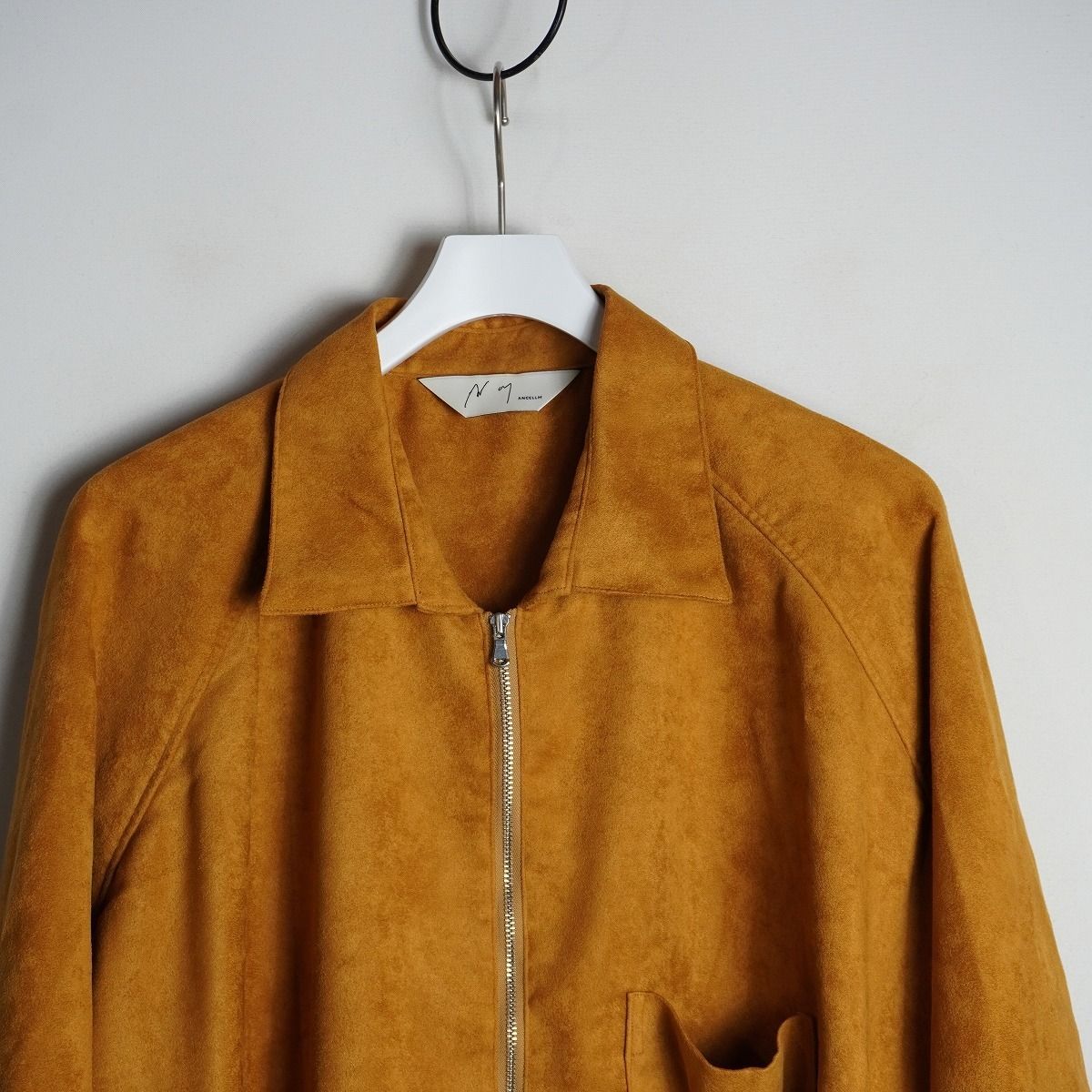 美品24AW ANCELLM アンセルム VEGAN LEATHER SKIPPER LONG LS ZIP