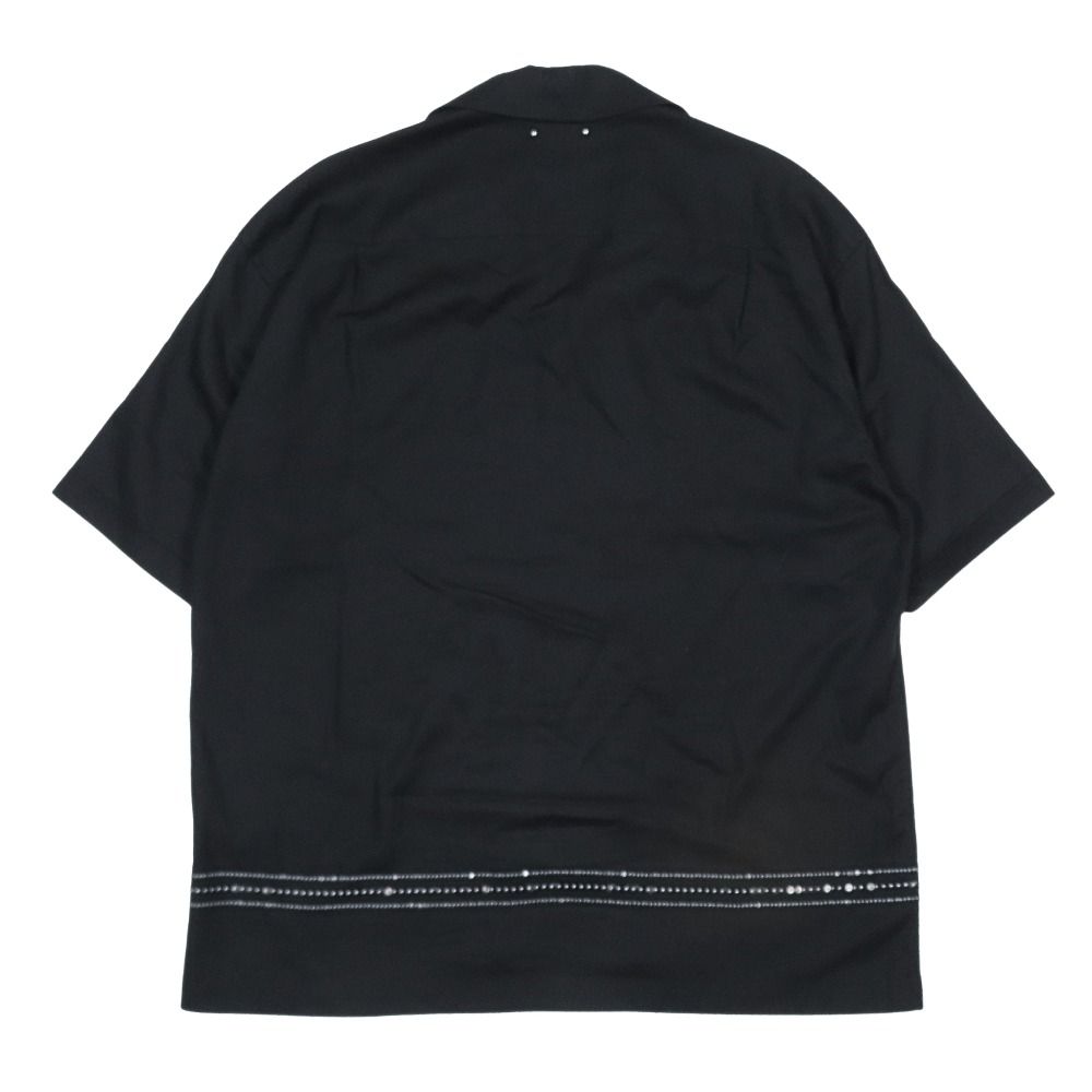 良品 MINEDENIM マインデニム スパンコール 刺繍 オープンカラー 半袖