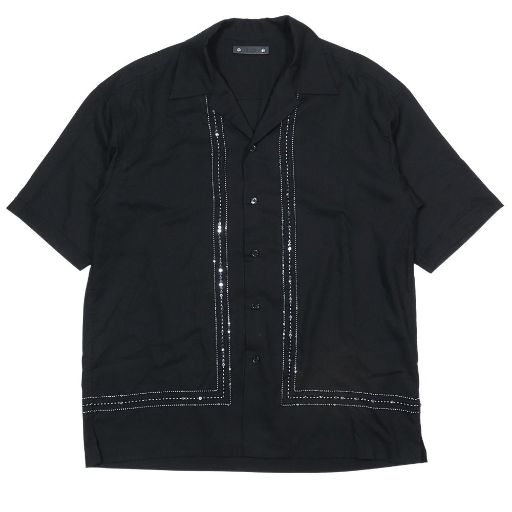 良品 MINEDENIM マインデニム スパンコール 刺繍 オープンカラー 半袖