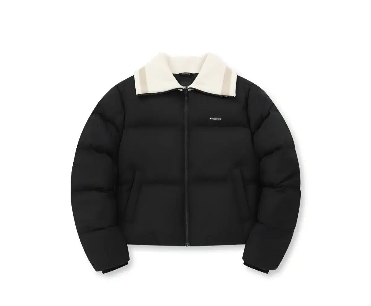 DISCOVERY ブラック ダウン アウター 人気 カラーネック