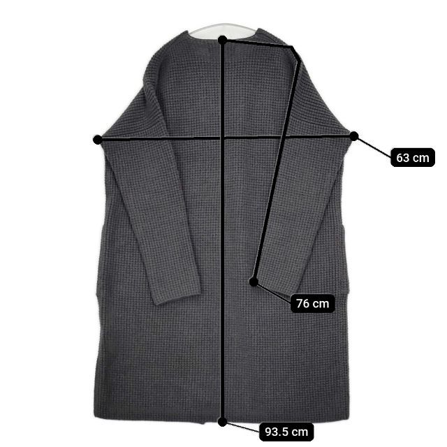 evam eva ウールキャメル畦ローブ E183K107 ロング カーディガン