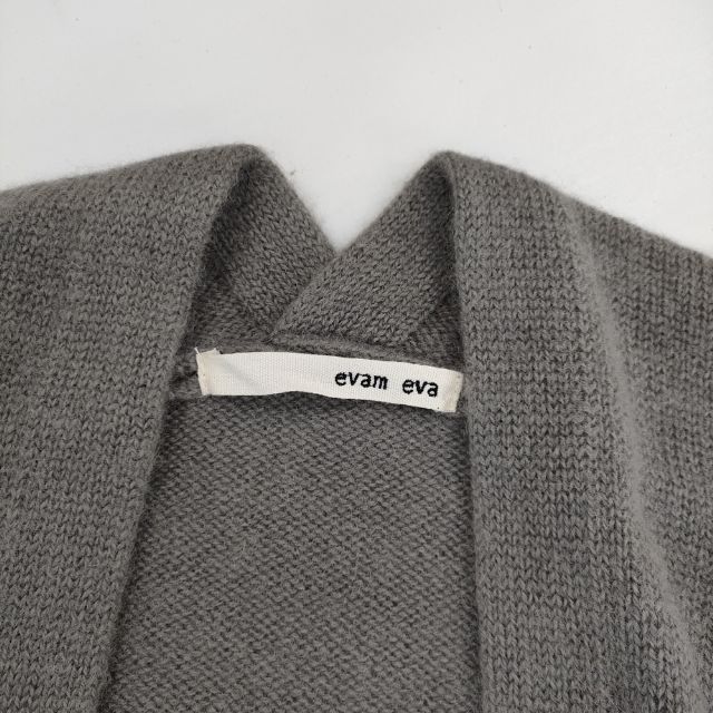 evam eva ウールカシミヤ E183K153 定価32000円 ガウン ニットローブ