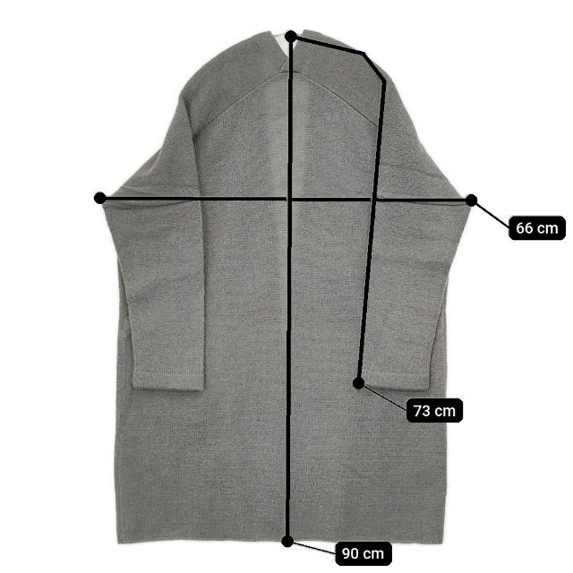 evam eva ウールカシミヤ E183K153 定価32000円 ガウン ニットローブ