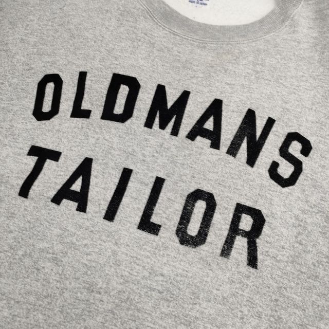 OLDMAN'S TAILOR OMT FLOCKY PRINT CREW SWEAT フロッキープリント 裏