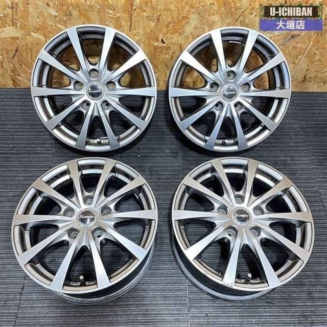 「12月26日までの限定特価！！」 安い セレナ オーリス ルミオン 等 エクシーダ 6-15+43 5H 114.3 ホイール 4本 002
