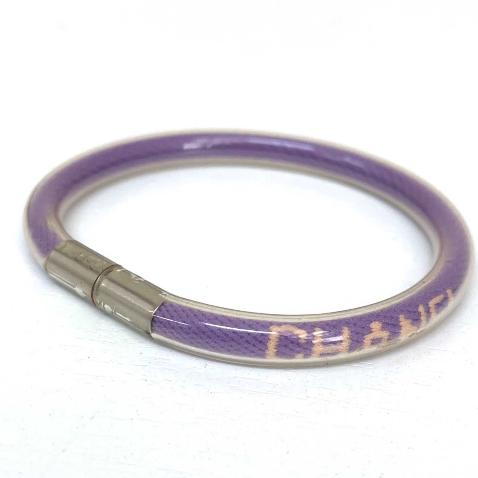 CHANEL シャネル 購入 ブレスレット スポーツライン パープル×ベージュ