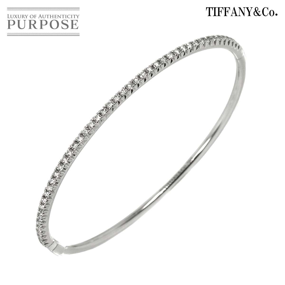 ティファニー TIFFANY&CO. メトロ ヒンジ ダイヤ バングル 16.5cm K18