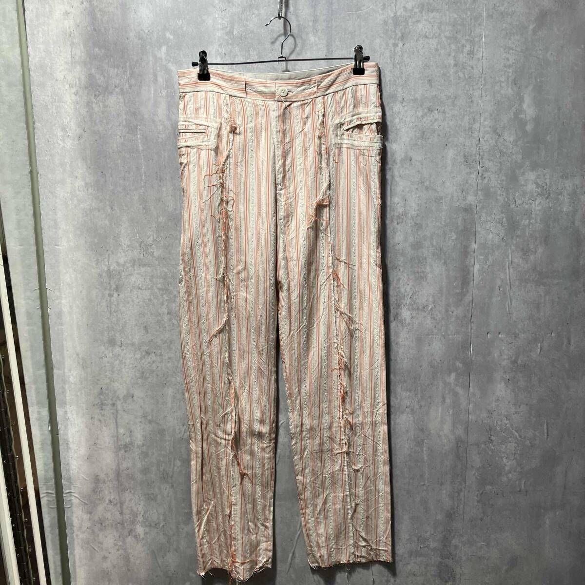 19AW Midorikawa ストライプパンツ サイズM ストライプ ミドリカワ