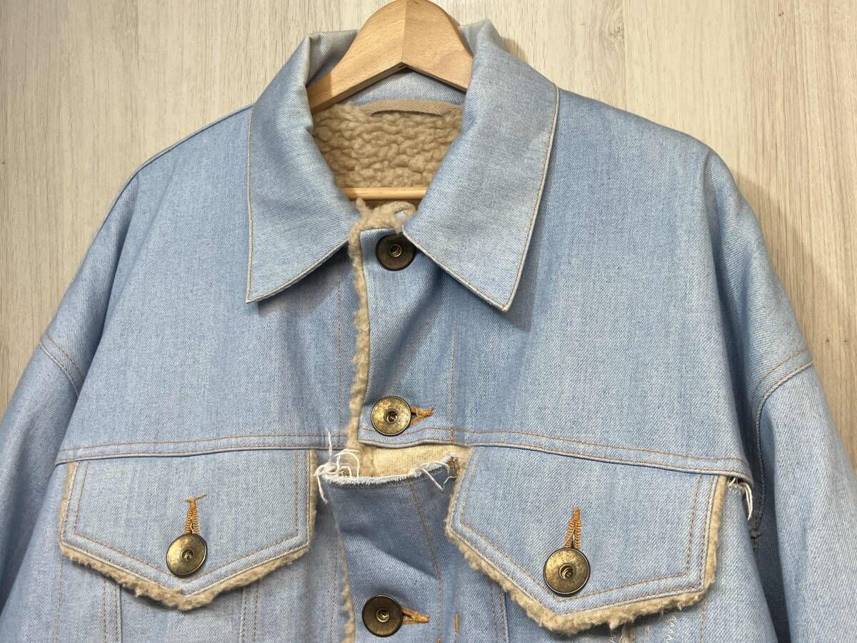 kolor 22WCM-G07109 22AW DENIM JACKETS ボア デニム ジャケット