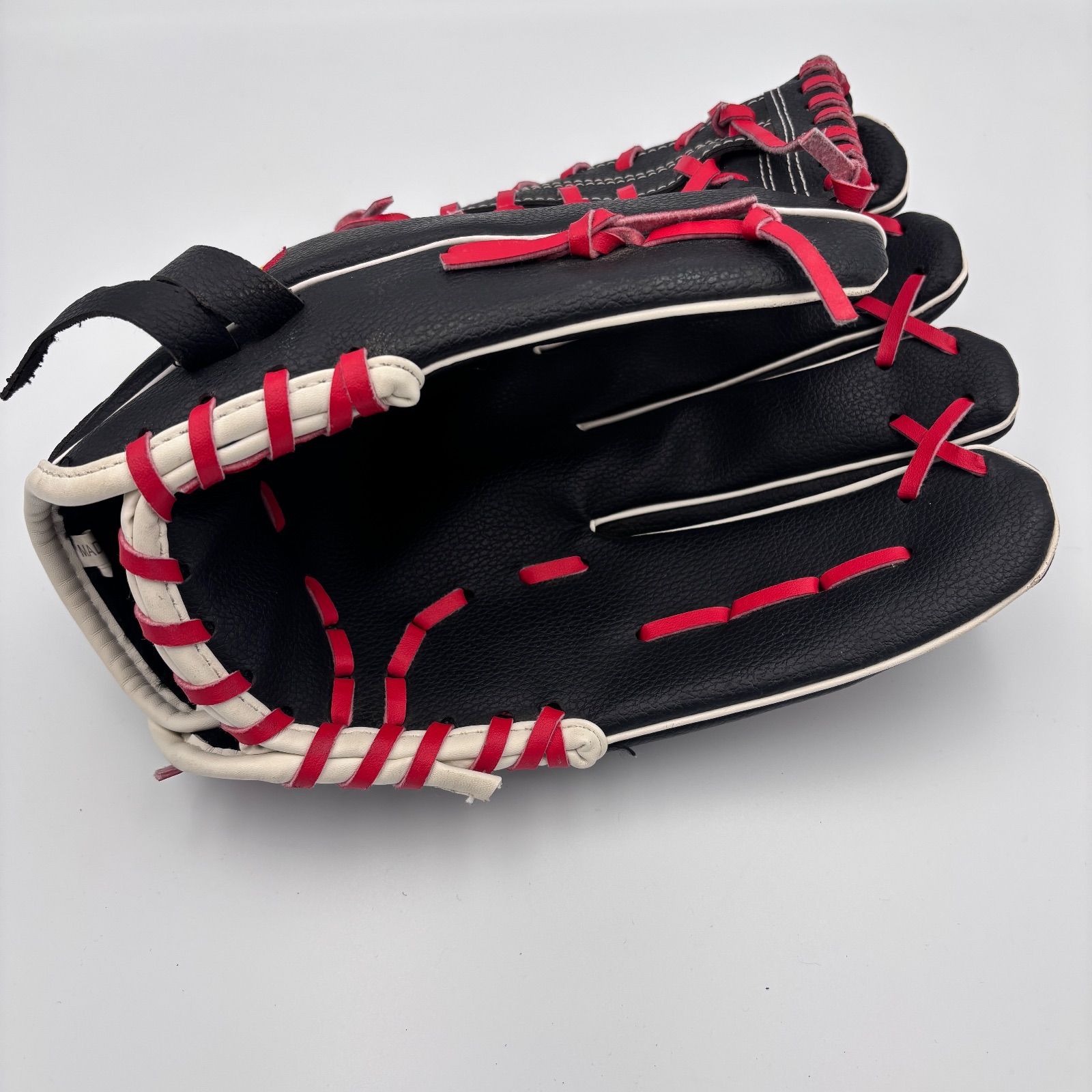 軟式野球グローブ 赤黒 編み込み 野球 ミズノ 軟式グローブ グラブ WILL DRIVE RED IBE 外野手向け 右投