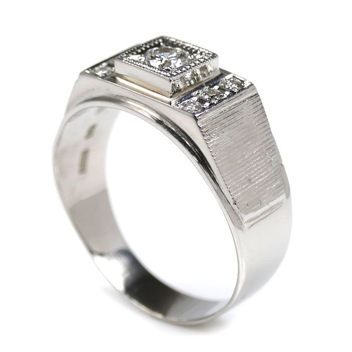 Kansai Pt900 プラチナリング　20号 Pt900プラチナ リング・指輪 ダイヤモンド0.28ct 20号 11.1g メンズ