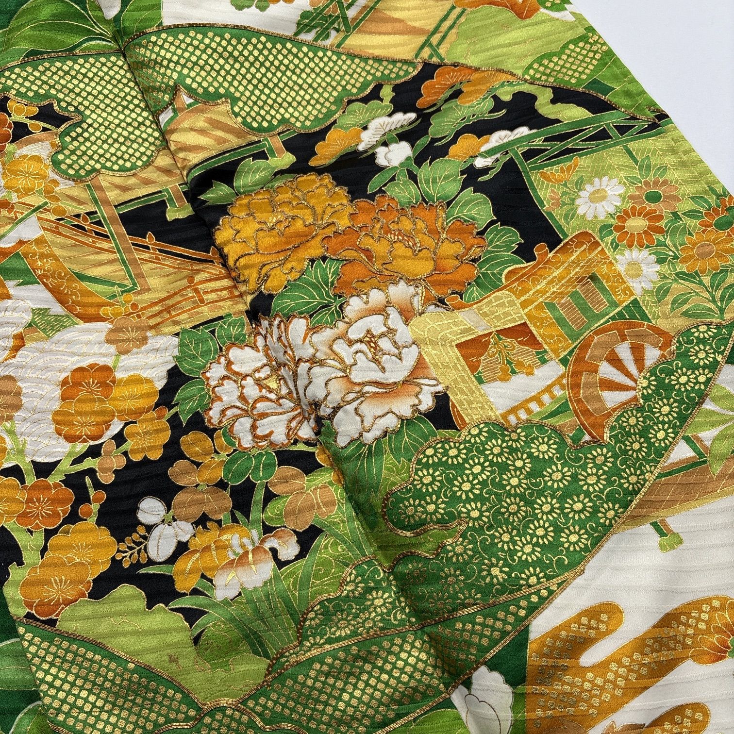 振袖 4枚 正絹 着物まとめ売り 同梱購入歓迎 リメイク用 着付け練習用