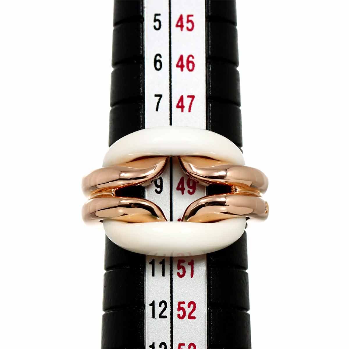 タニシゲ　リング ダミアーニ DAMIANI Dレース 9号 リング ダイヤ セラミック K18 PG