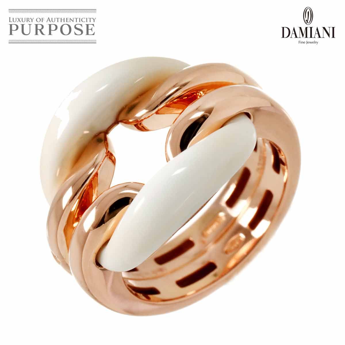 ダミアーニ DAMIANI Dレース 9号 リング ダイヤ セラミック K18 PG