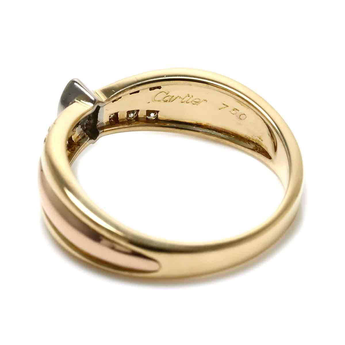 カルティエ Cartier #51 リング ダイヤ K18 YG WG PG スリーカラー