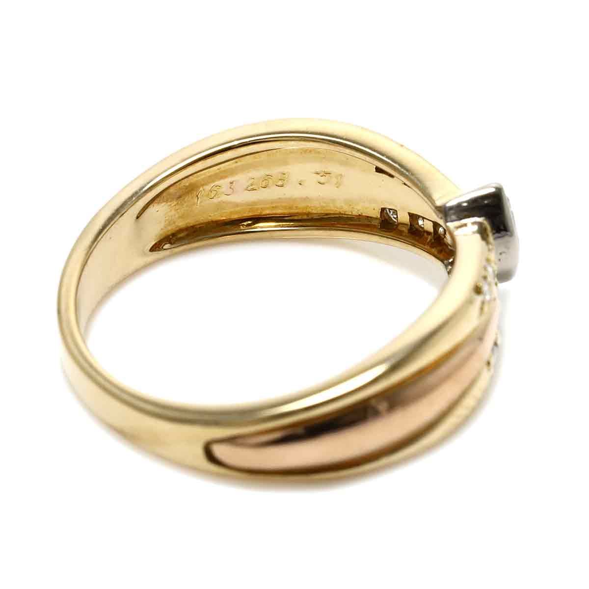 カルティエ Cartier #51 リング ダイヤ K18 YG WG PG スリーカラー